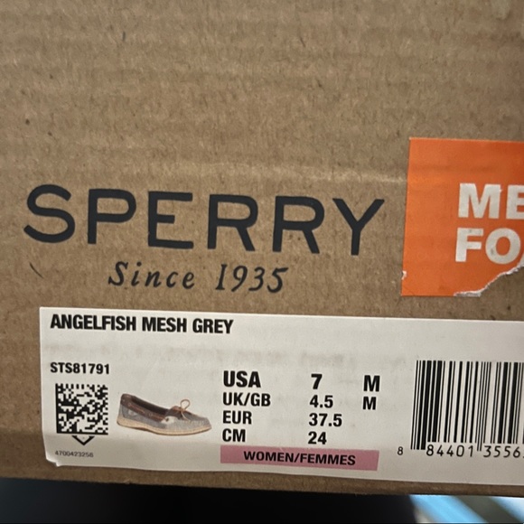 Sperry Angelfish Mesh Grey Memory Foam - Picture 6 of 7